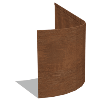 Bordura FLEX de acero corten con borde doblado 35 cm (longitud: 150 cm)