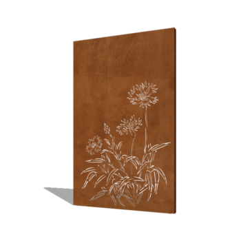 Panel de acero corten aciano 120 x 6 x 190 cm
