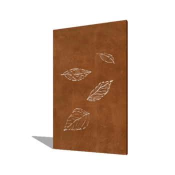 Panel de acero corten hojas caídas 2 120 x 6 x 190 cm