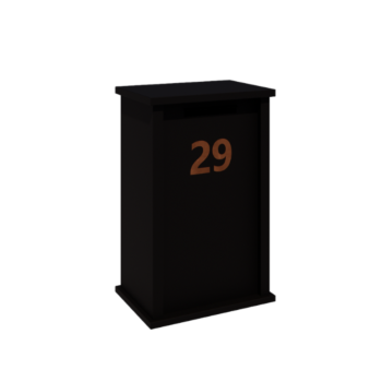 Buzón de acero - Arizona M - 60 x 40 x 100 cm - RAL9005 mate (negro)