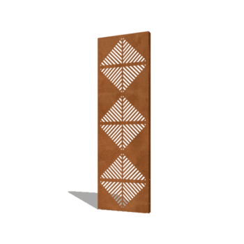 panel de acero corten líneas composición 4 60 x 6 x 190 cm