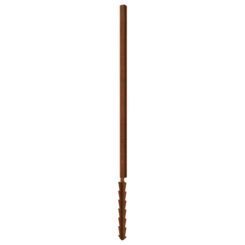 Poste esquinero de acero corten con estaca de tierra 190 x 6 x 3 cm