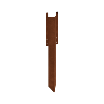 Estacas de tierra de acero corten - Altura borde jardín 34 / 37,5 cm
