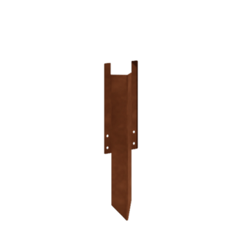 Espiga de tierra de acero corten media 22 - 25 cm