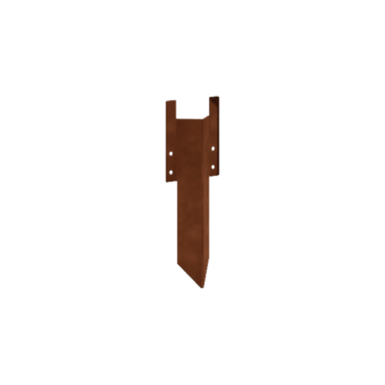 Espiga de tierra de acero corten baja 12 - 15 cm