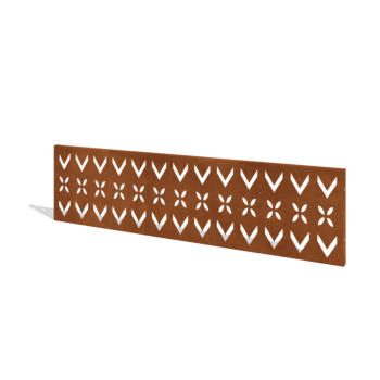 Valla de acero corten H panel V 180 x 47,5 cm