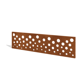 Valla de acero corten H panel B 180 x 47,5 cm