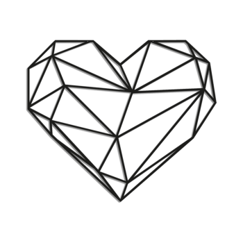 Decoración de pared de metal - Corazón Large - 80,1 x 93,4 cm
