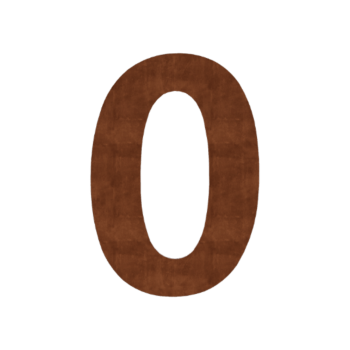 Número de vivienda de acero corten 0 - 15 cm