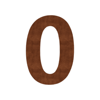 Número de casa de acero corten 0 - 20,4 x 30 cm