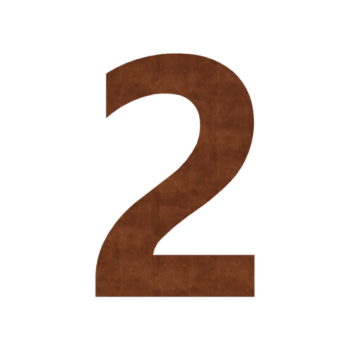 Número de vivienda de acero corten 2 - 15 cm