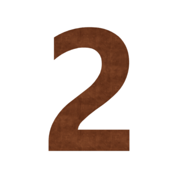Número de casa de acero corten 2 - 19,6 x 30 cm