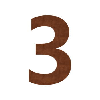 Número de vivienda de acero corten 3 - 15 cm