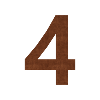 Número de vivienda de acero corten 4 - 15 cm