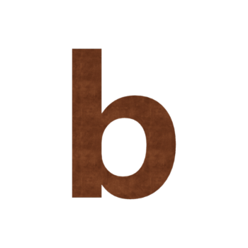 Número de vivienda de acero corten b - 15 cm