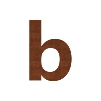 Número de casa de acero corten B - 50,1 x 71,8 cm