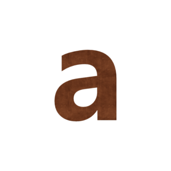 Número de casa de acero corten A - 8,7 x 10 cm - Autoadhesivo