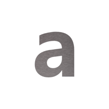 Número de casa de acero inoxidable A - 8,7 x 10 cm - Autoadhesivo