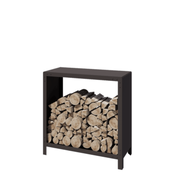 Leñero de acero - Indiana - 100 x 40 x 100 cm - RAL7016 mate (gris antracita)