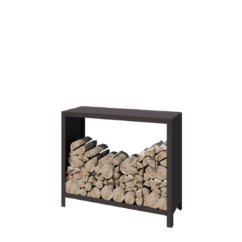 Leñero de acero - Indiana - 120 x 40 x 100 cm - RAL7016 mate (gris antracita)
