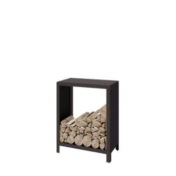 Leñero de acero - Indiana - 80 x 40 x 100 cm - RAL7016 mate (gris antracita)