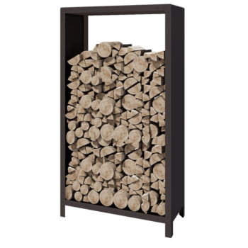Leñero de acero - Indiana - 100 x 40 x 180 cm - RAL7016 mate (gris antracita)