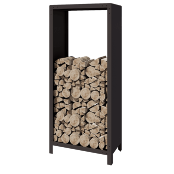 Leñero de acero - Indiana - 80 x 40 x 180 cm - RAL7016 mate (gris antracita)