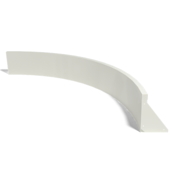 Muro de contención de acero - Curva interior - 150 x 150 x 30 cm - RAL9005 mate (negro)