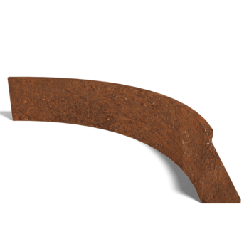 Muro de contención de acero corten curva interior 150 x 150 cm (altura 40 cm)