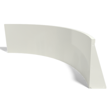 Muro de contención de acero - Curva interior - 150 x 150 x 60 cm - RAL9005 mate (negro)