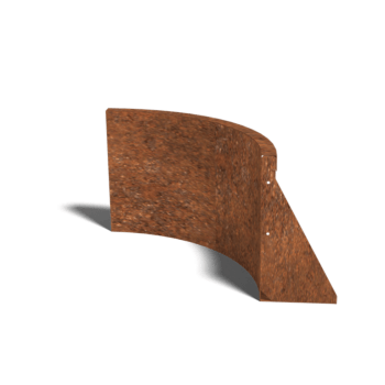 Muro de contención de acero corten curva interior 50 x 50 cm (altura 40 cm)
