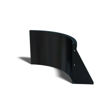 Muro de contención de acero - Curva interior - 50 x 50 x 40 cm - RAL9005 mate (negro)