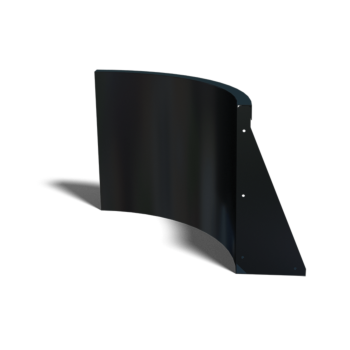 Muro de contención de acero - Curva interior - 50 x 50 x 50 cm - RAL9005 mate (negro)