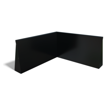 Muro de contención de acero - Esquina interior - 100 x 100 x 60 cm - RAL9010 mate (blanco)