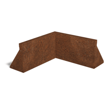 Esquina interior de muro de contención de acero corten 50 x 50 cm (altura 30 cm)