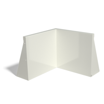 Muro de contención de acero - Esquina interior - 50 x 50 x 50 cm - RAL9005 mate (negro)