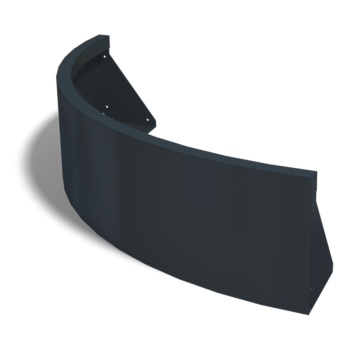 Muro de contención de acero - Curva exterior - 100 x 100 x 30 cm - RAL9005 mate (negro)