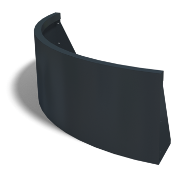 Muro de contención de acero - Curva exterior - 100 x 100 x 40 cm - Otro color RAL