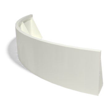 Muro de contención de acero - Curva exterior - 150 x 150 x 40 cm - Otro color RAL