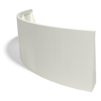 Muro de contención de acero - Curva exterior - 150 x 150 x 60 cm - RAL9005 mate (negro)