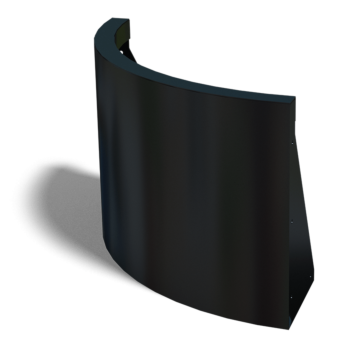 Muro de contención de acero - Curva exterior - 50 x 50 x 40 cm - RAL9005 mate (negro)