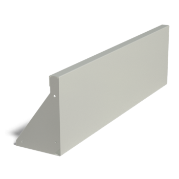 Muro de contención de acero - Recto - 100 x 30 cm - RAL9010 mate (blanco)
