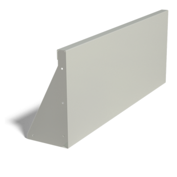 Muro de contención de acero - Recto - 100 x 40 cm - RAL9005 mate (negro)