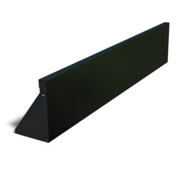 Muro de contención de acero - Recto - 150 x 30 cm - RAL9005 mate (negro)