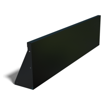 Muro de contención de acero - Recto - 150 x 40 cm - RAL9005 mate (negro)