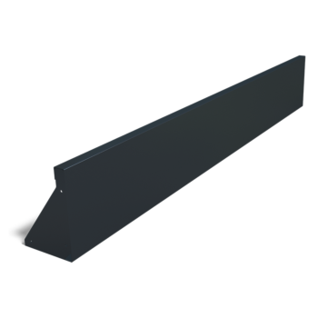 Muro de contención de acero - Recto - 200 x 30 cm - RAL9005 mate (negro)
