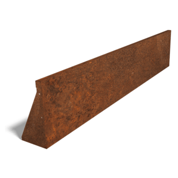 Muro de contención de acero corten recto 200 cm (altura 40 cm)