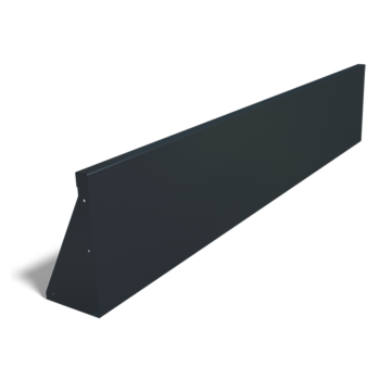 Muro de contención de acero - Recto - 200 x 40 cm - RAL9005 mate (negro)