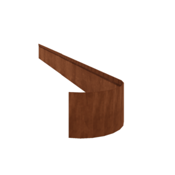 Bordura de jardín de acero corten - Doblado FLEX - Altura 23 cm - 240 cm