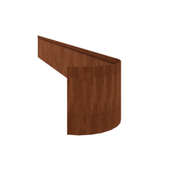 Bordura de jardín de acero corten - Doblado FLEX - Altura 35 cm - 240 cm